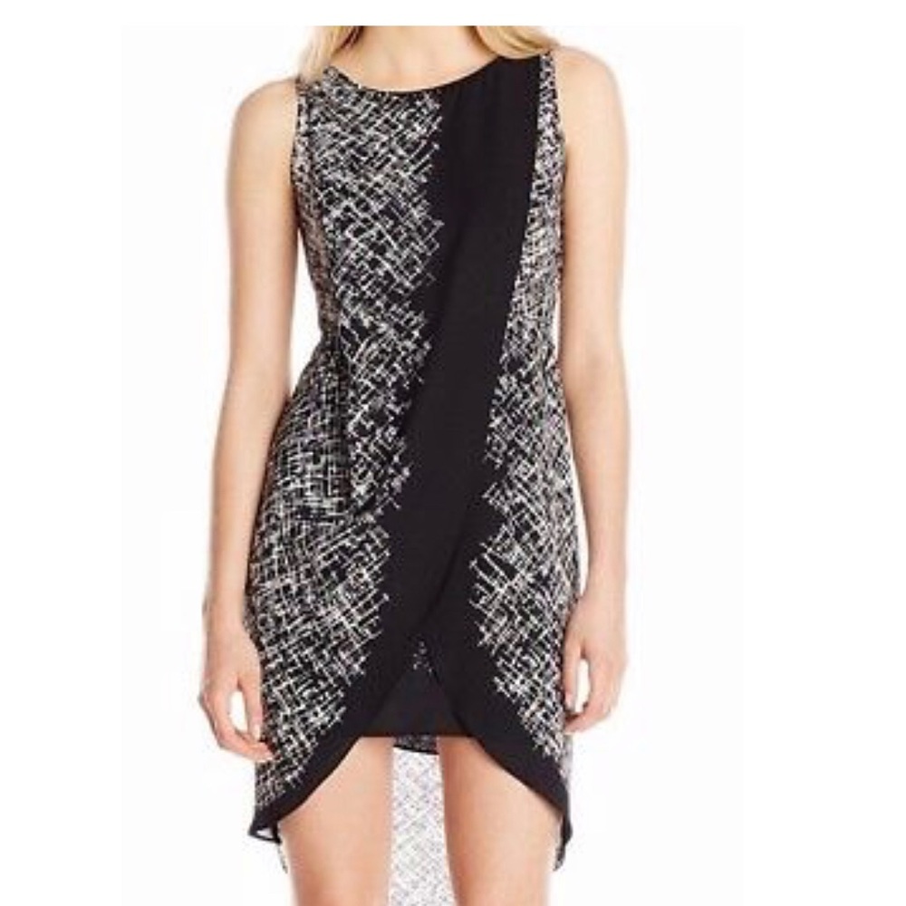 BCBG Maxazria Audra Printed Asymmetrical Wrap